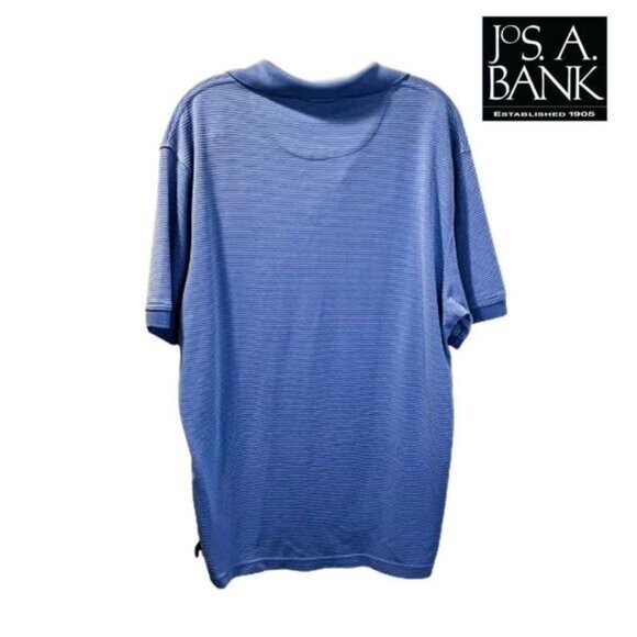 Jos. A. Bank Mens Regular-Fit Polo Shirt Short Sleeve Stripe‎ Collared Shirt - Picture 2 of 4